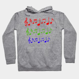 Coloured Musical Notes Hoodie